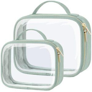 TSA approved clear toiletry bag set travel makeup organizer waterproof cosmetic